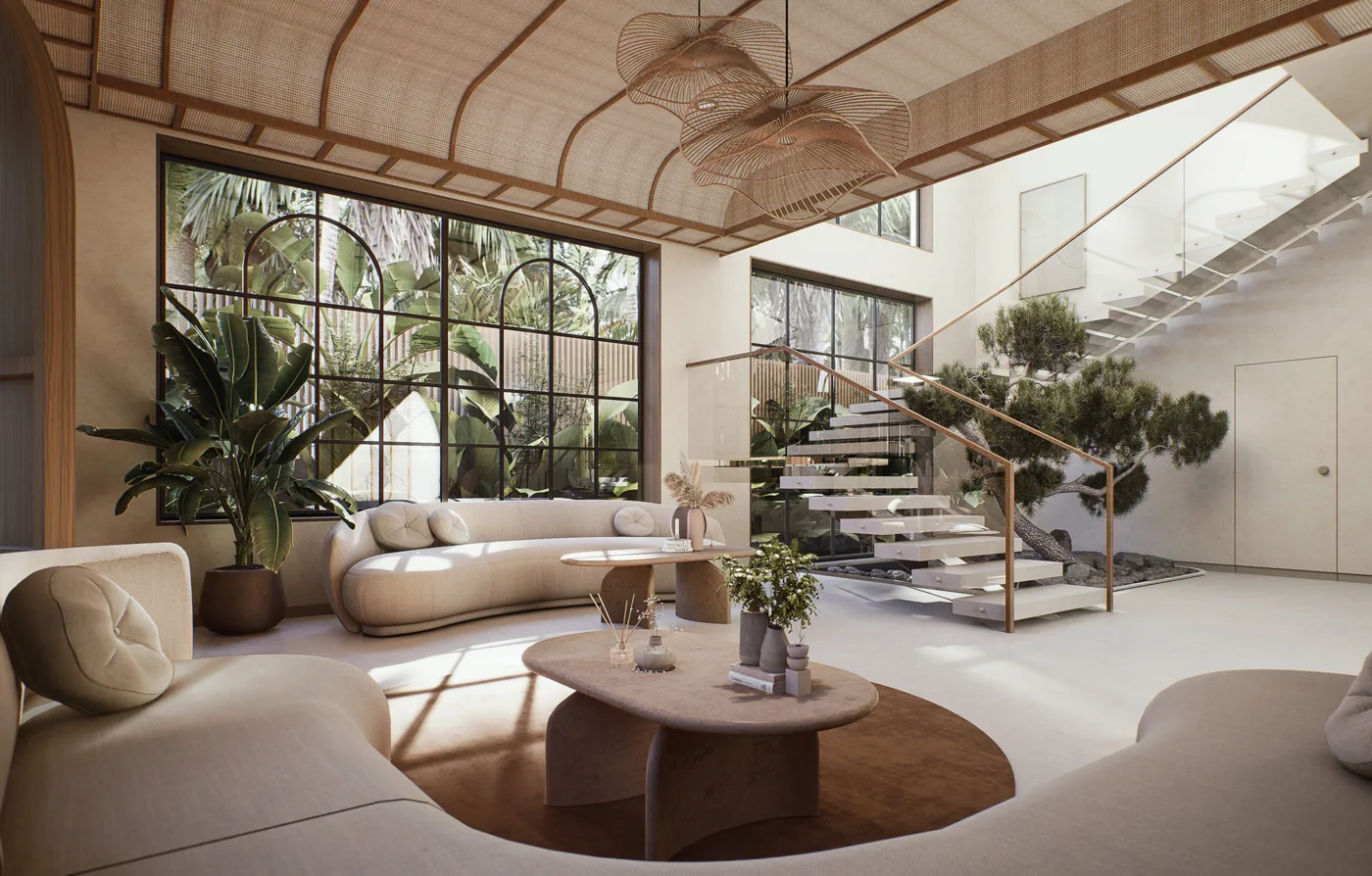 Natural light and carefully composed living spaces